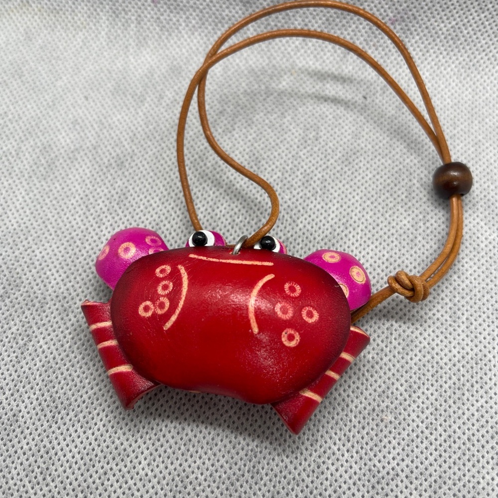 Red Crab bag charm keycharm